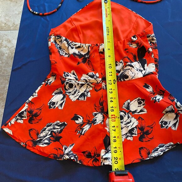 LULUS Halter Neck Floral Print Sleeveless Mini Dress Size XS - Picture 7 of 7